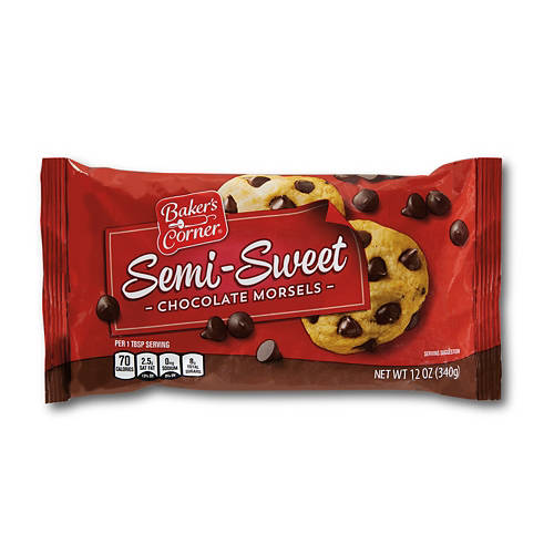 Baker's Corner Semi-Sweet Chocolate Morsels, 12 oz